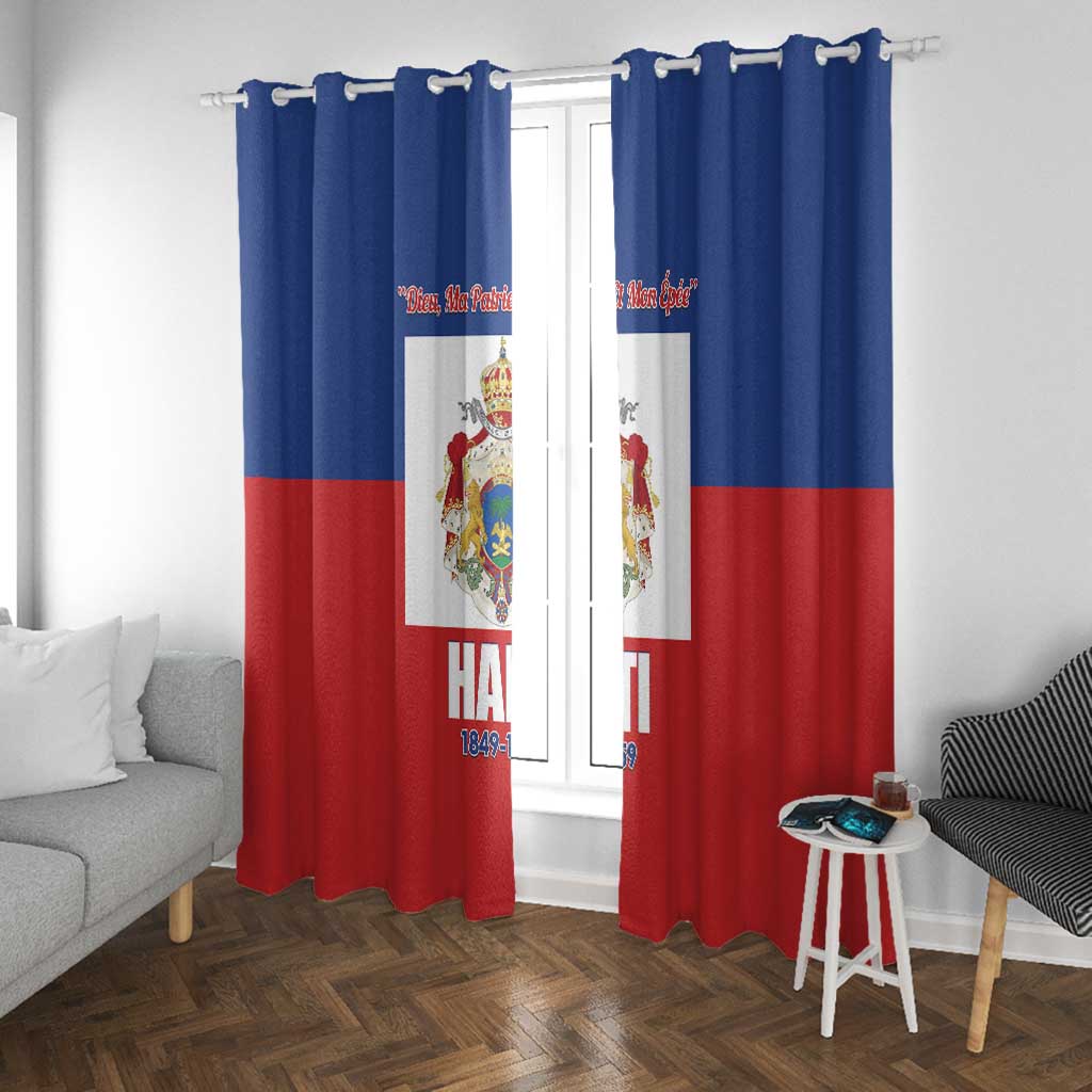 Second Empire of Haiti 1849-1859 Window Curtain Anpi an Ayiti Flag Style