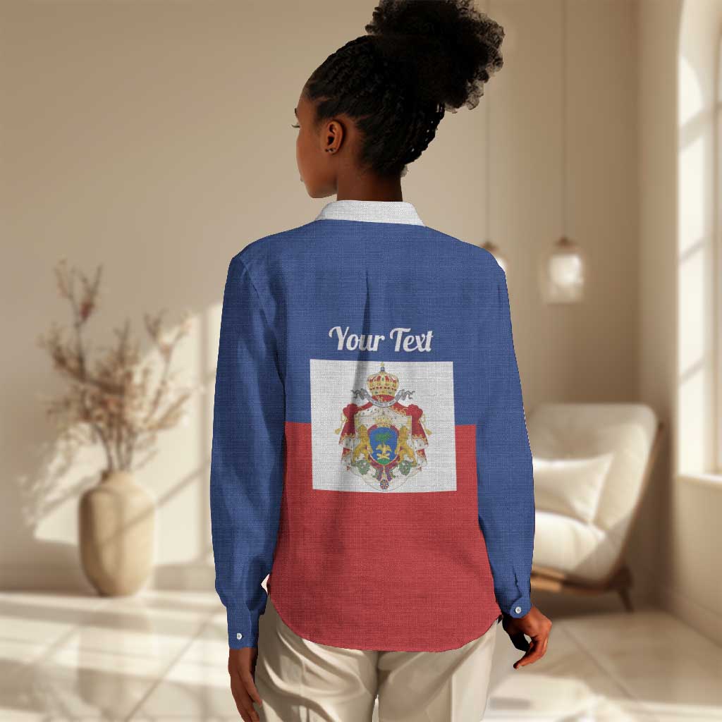 Personalised Second Empire of Haiti 1849-1859 Women Casual Shirt Anpi an Ayiti Flag Style