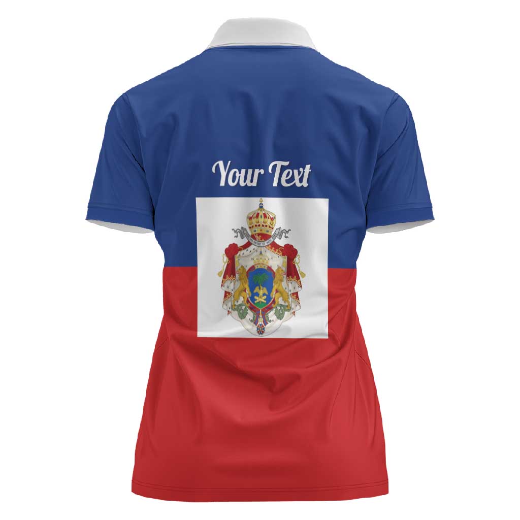 Personalised Second Empire of Haiti 1849-1859 Women Polo Shirt Anpi an Ayiti Flag Style