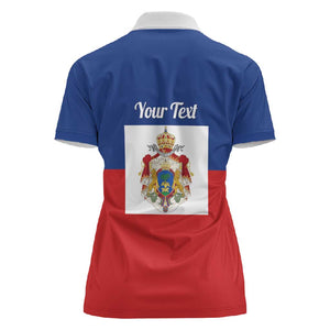 Personalised Second Empire of Haiti 1849-1859 Women Polo Shirt Anpi an Ayiti Flag Style
