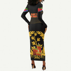 20 June Eritrea Martyrs Day Long Sleeve Bodycon Dress Glory To Our Martyrs LT14