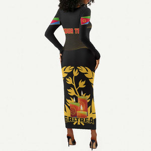 Personalised 20 June Eritrea Martyrs Day Long Sleeve Bodycon Dress Glory To Our Martyrs LT14