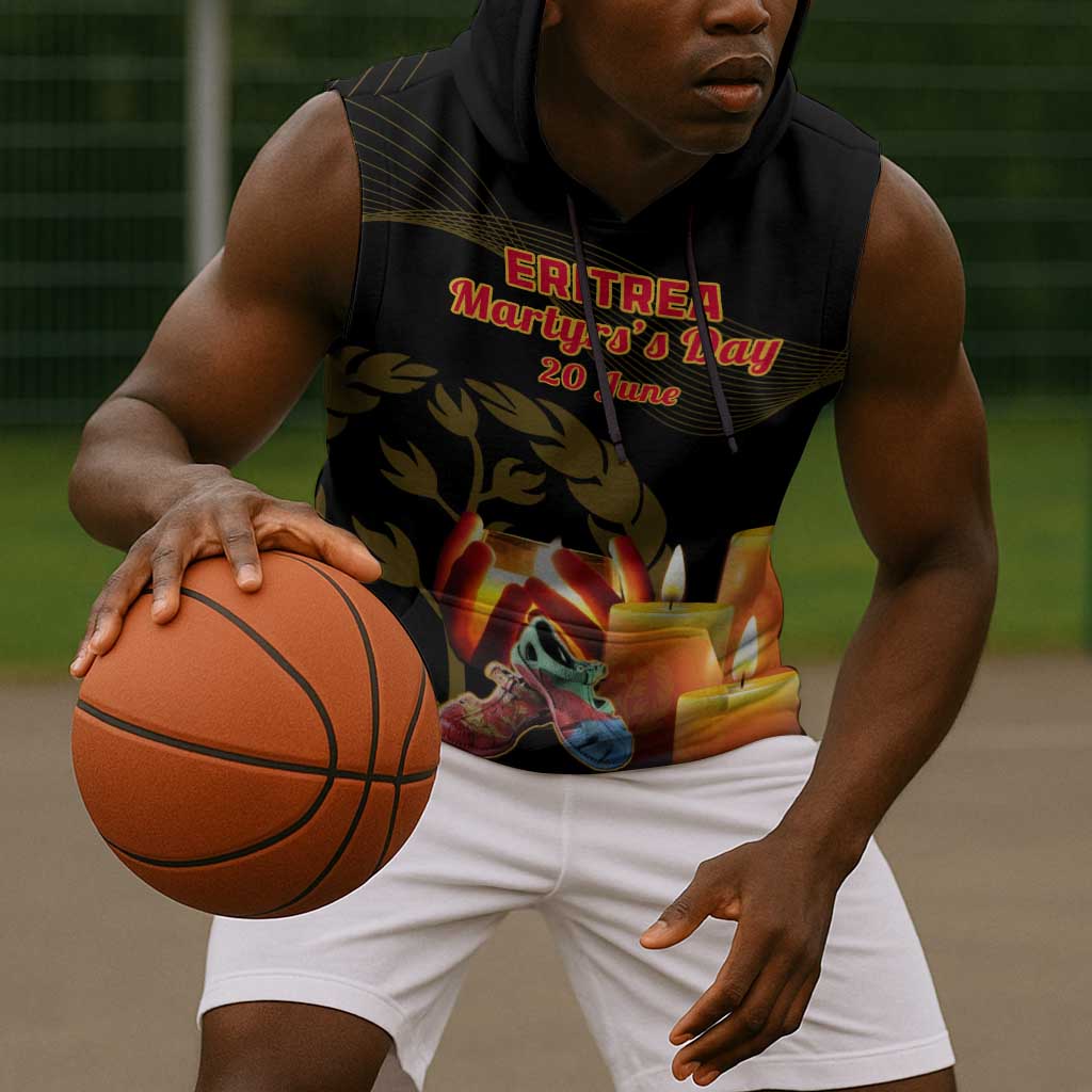 Personalised 20 June Eritrea Martyrs Day Sleeveless Hoodie Glory To Our Martyrs - African Pride