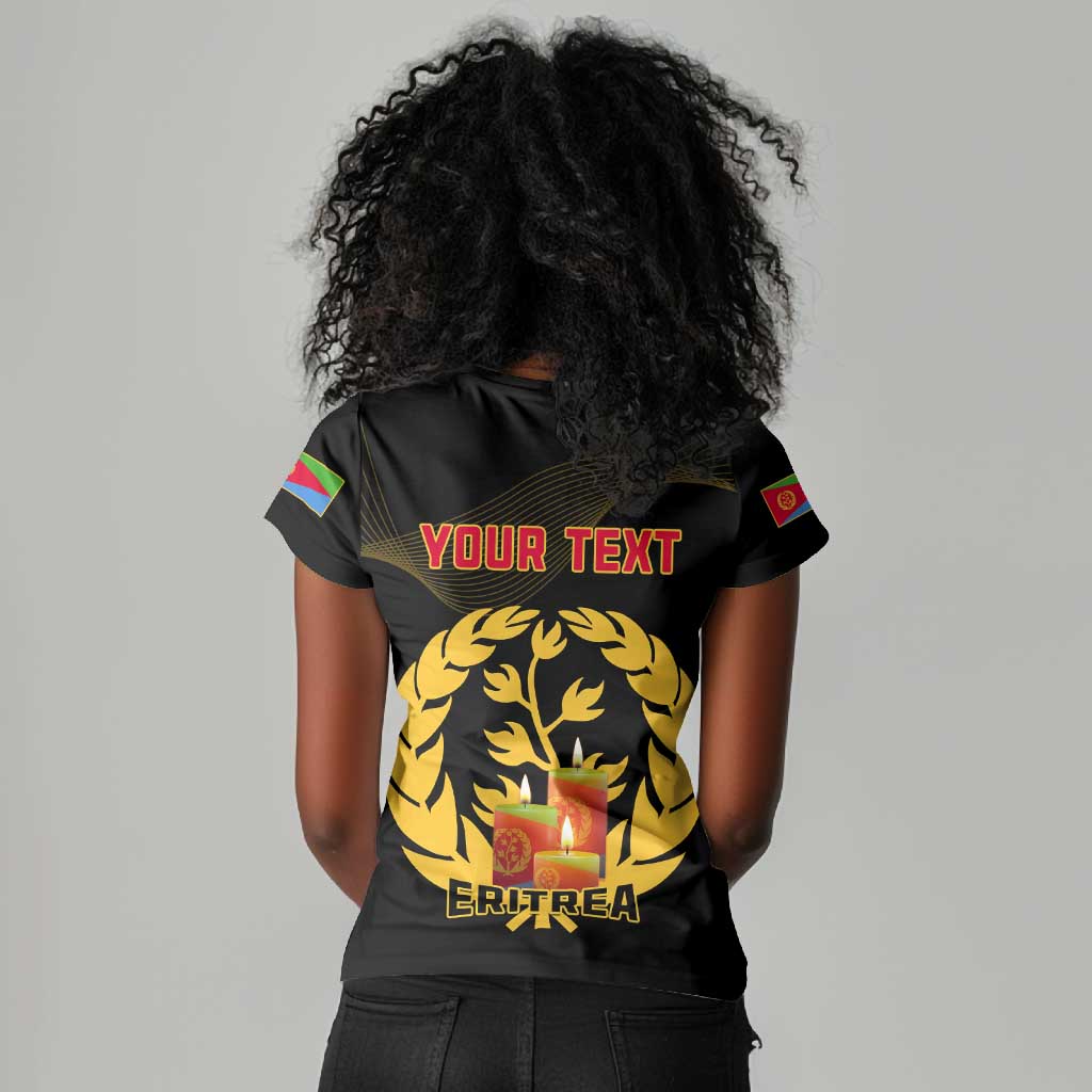 Personalised 20 June Eritrea Martyrs Day Women V-Neck T-Shirt Glory To Our Martyrs