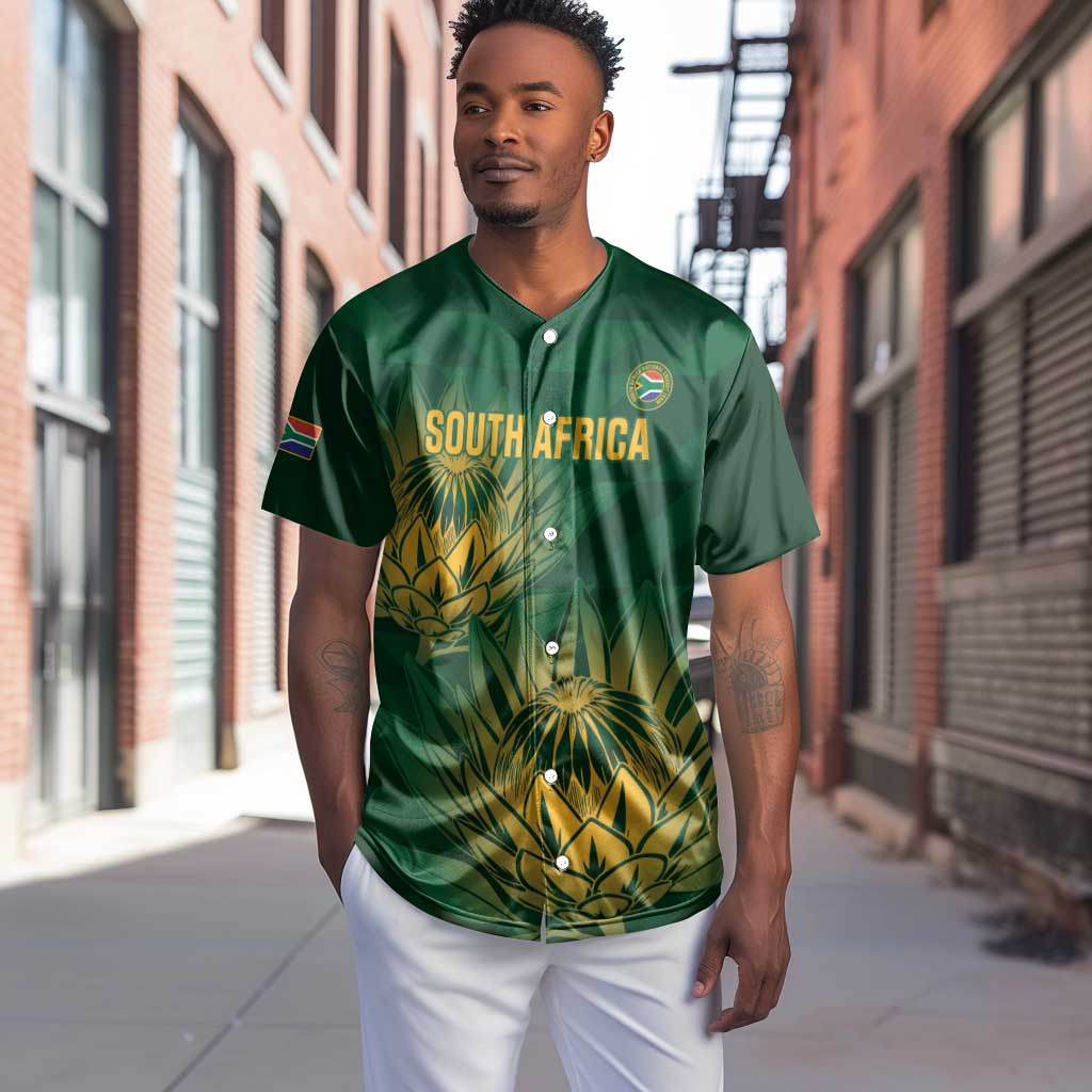 Custom South Africa Cricket Baseball Jersey Go Champions Proteas
