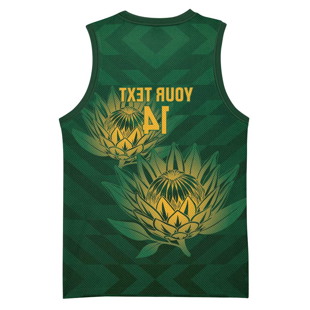 Custom South Africa Cricket Basketball Jersey Go Champions Proteas - African Pride