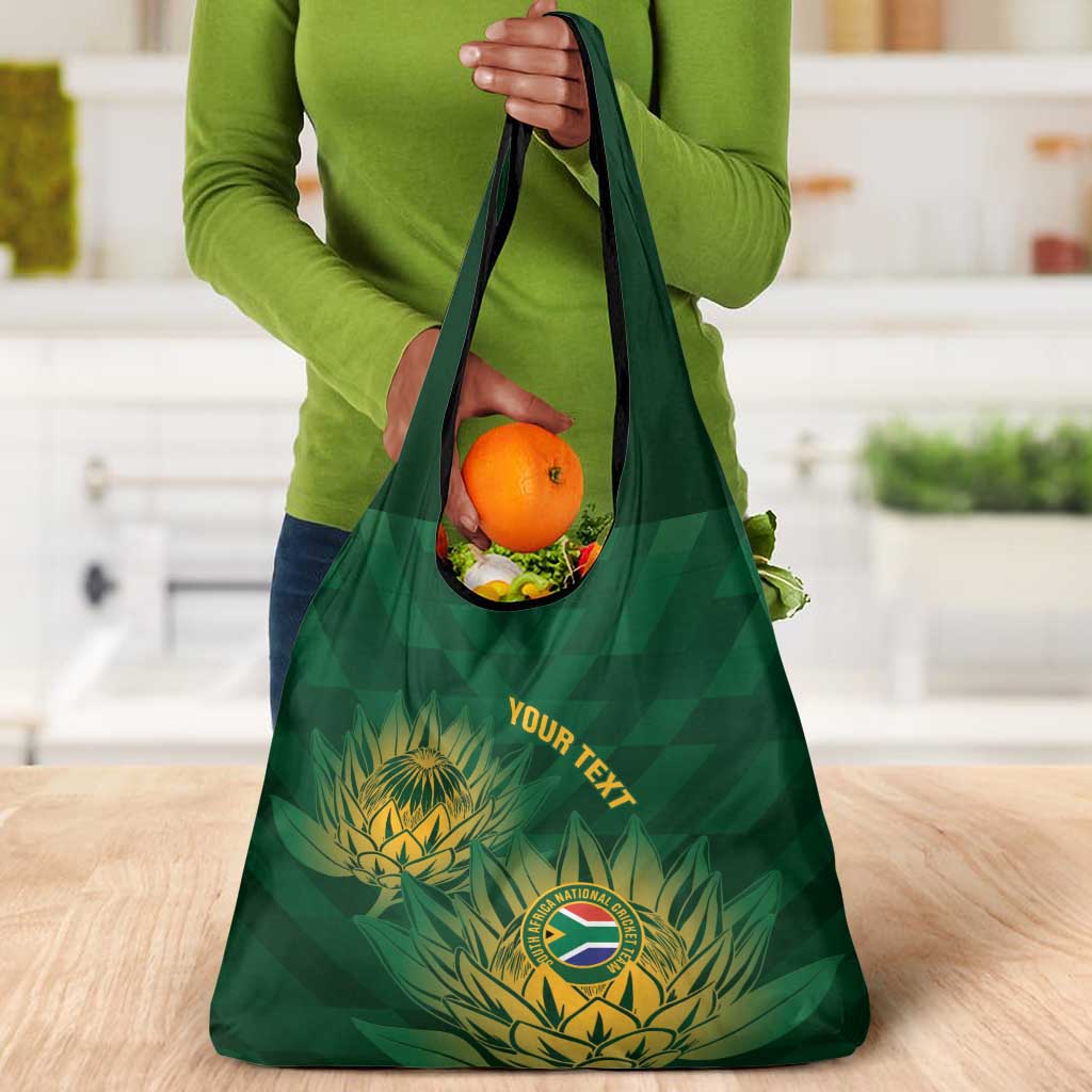 Custom South Africa Cricket Grocery Bag Go Champions Proteas