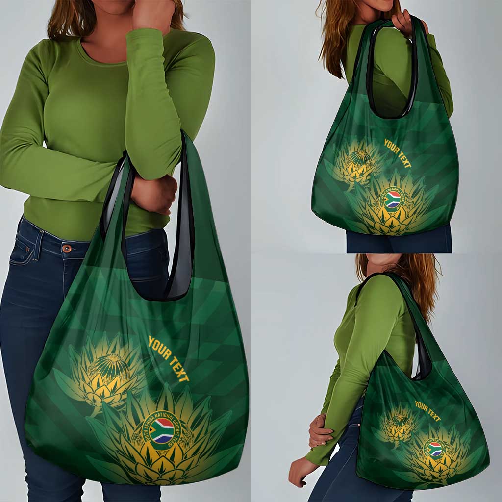 Custom South Africa Cricket Grocery Bag Go Champions Proteas