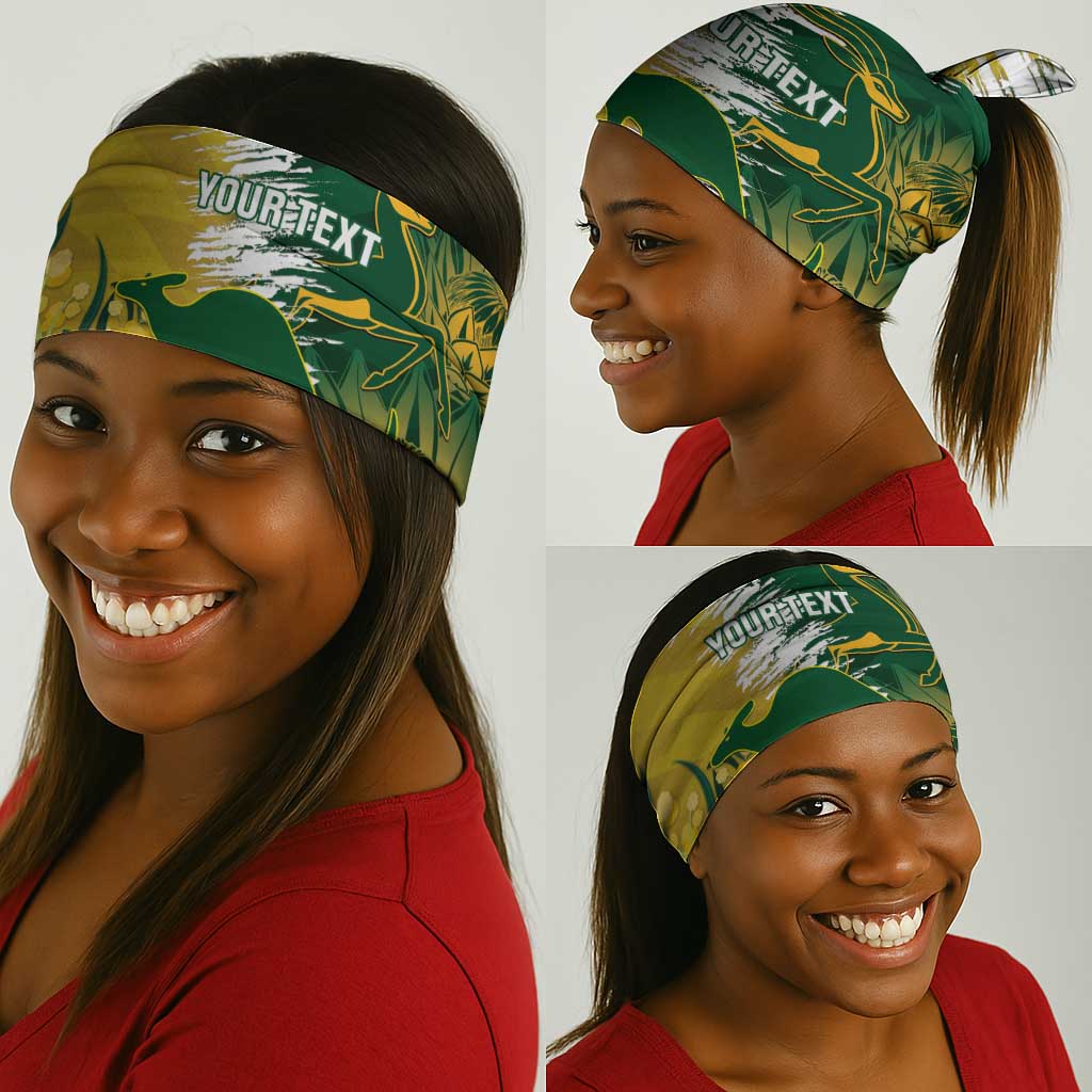 Custom South Africa And Australia Neck Gaiter Aussies Proteas Together - Cricket Style LT14