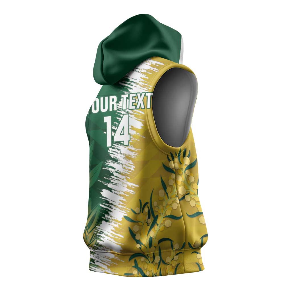 Custom South Africa And Australia Sleeveless Hoodie Aussies Proteas Together - Cricket Style - African Pride