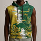 Custom South Africa And Australia Sleeveless Hoodie Aussies Proteas Together - Cricket Style - African Pride