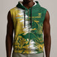 Custom South Africa And Australia Sleeveless Zip Hoodie Aussies Proteas Together - Cricket Style - African Pride