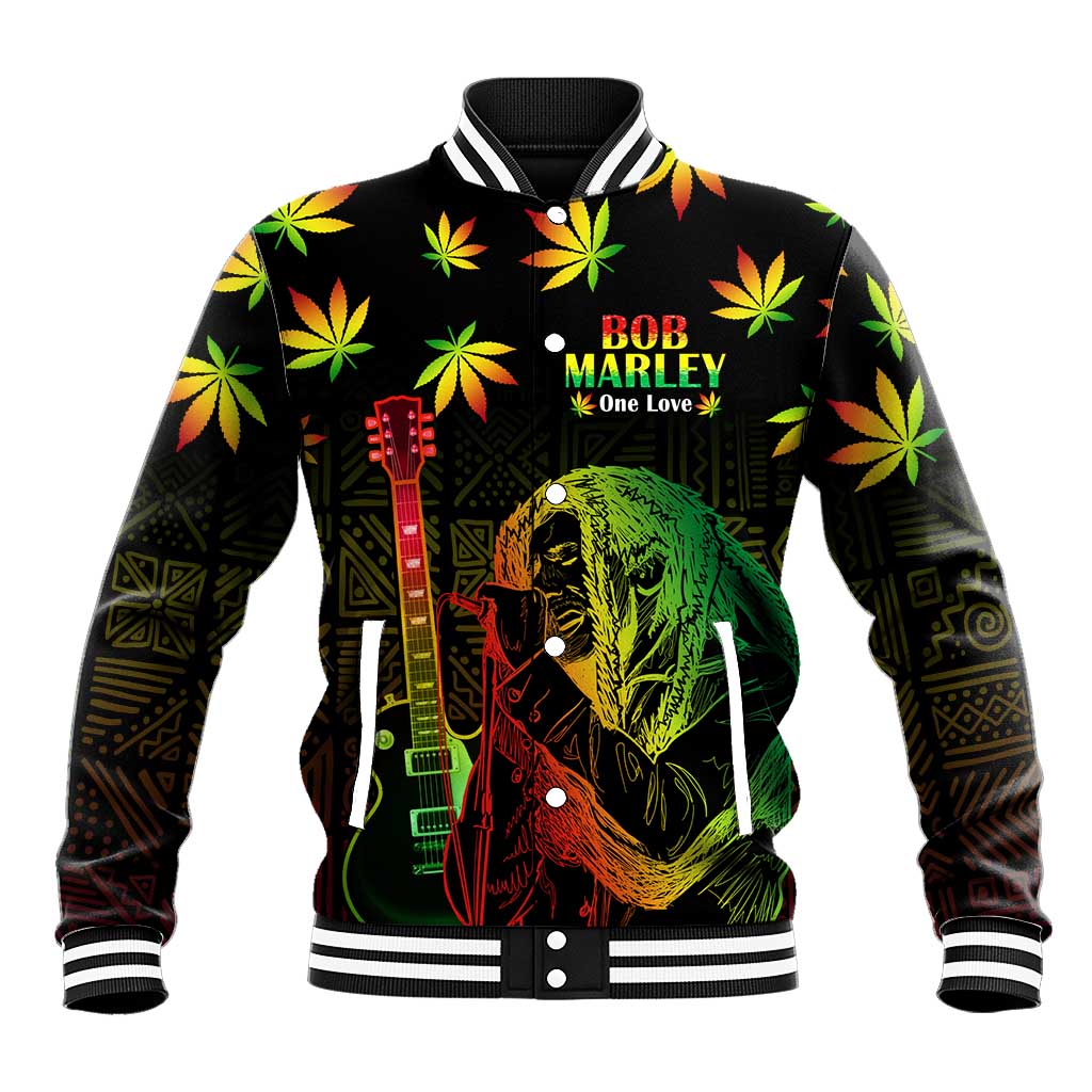 Afro Jamaica Legend Bob Day Baseball Jacket One Love Jamaican Reggae African Pattern LT14