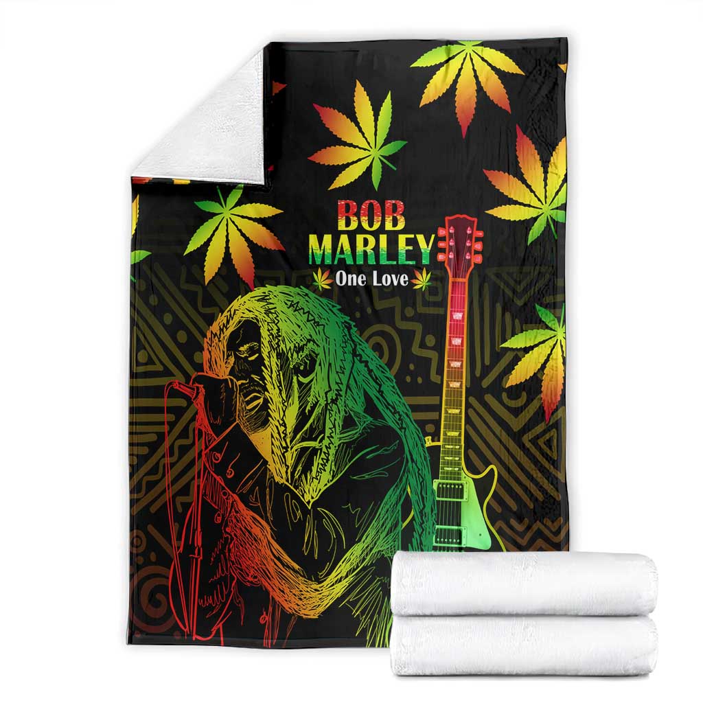 Afro Jamaica Legend Bob Day Blanket One Love Jamaican Reggae African Pattern