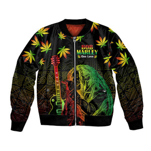 Afro Jamaica Legend Bob Day Bomber Jacket One Love Jamaican Reggae African Pattern