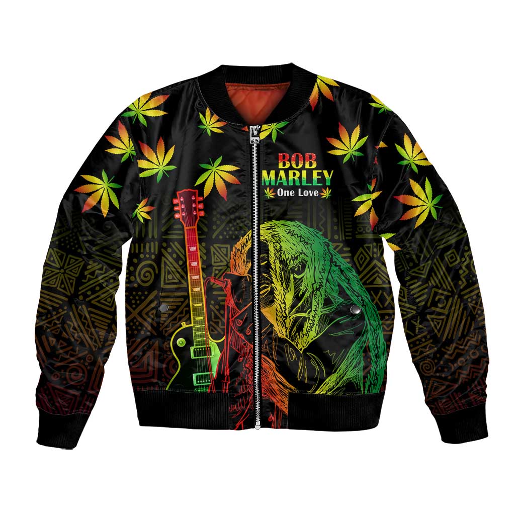 Afro Jamaica Legend Bob Day Bomber Jacket One Love Jamaican Reggae African Pattern