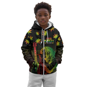 Afro Jamaica Legend Bob Day Kid Hoodie One Love Jamaican Reggae African Pattern