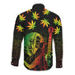 Afro Jamaica Legend Bob Day Long Sleeve Button Shirt One Love Jamaican Reggae African Pattern