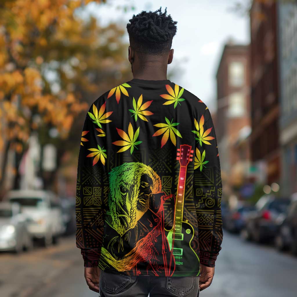 Afro Jamaica Legend Bob Day Long Sleeve Shirt One Love Jamaican Reggae African Pattern LT14