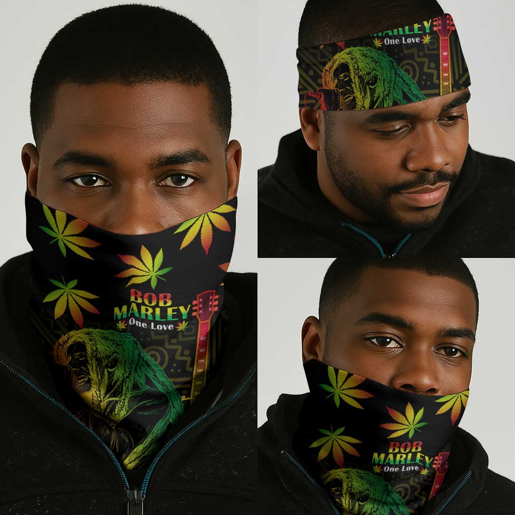 Afro Jamaica Legend Bob Day Neck Gaiter One Love Jamaican Reggae African Pattern LT14