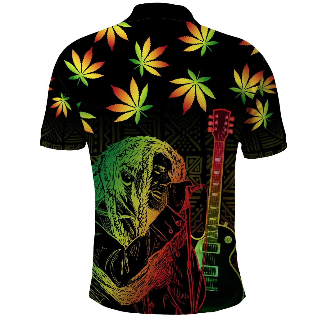 Afro Jamaica Legend Bob Day Polo Shirt One Love Jamaican Reggae African Pattern
