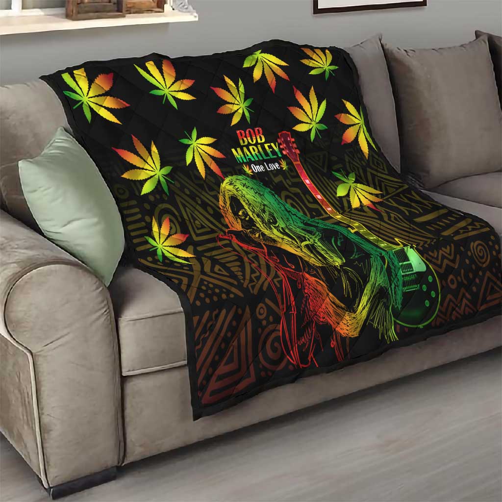 Afro Jamaica Legend Bob Day Quilt One Love Jamaican Reggae African Pattern