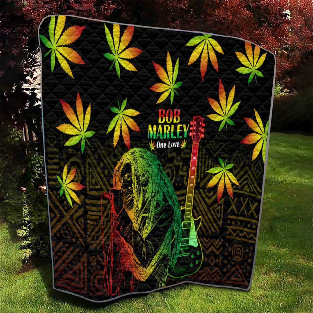 Afro Jamaica Legend Bob Day Quilt One Love Jamaican Reggae African Pattern