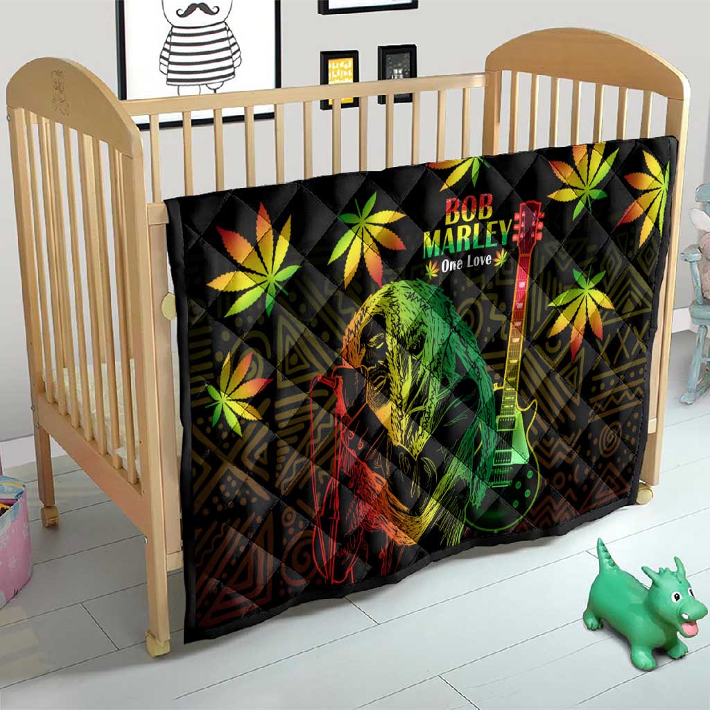 Afro Jamaica Legend Bob Day Quilt One Love Jamaican Reggae African Pattern