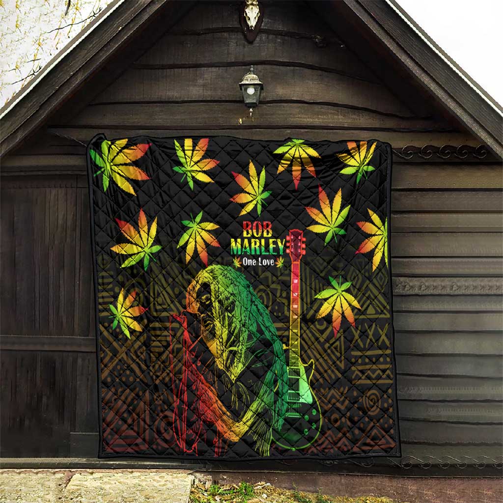 Afro Jamaica Legend Bob Day Quilt One Love Jamaican Reggae African Pattern