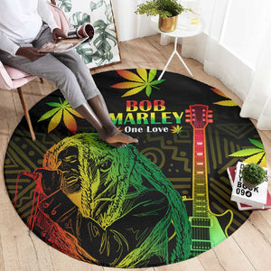 Afro Jamaica Legend Bob Day Round Carpet One Love Jamaican Reggae African Pattern