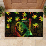 Afro Jamaica Legend Bob Day Rubber Doormat One Love Jamaican Reggae African Pattern