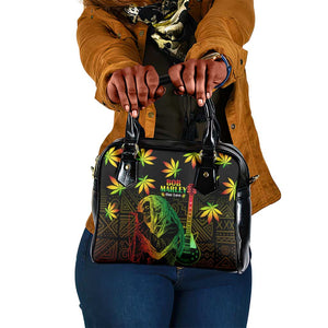 Afro Jamaica Legend Bob Day Shoulder Handbag One Love Jamaican Reggae African Pattern