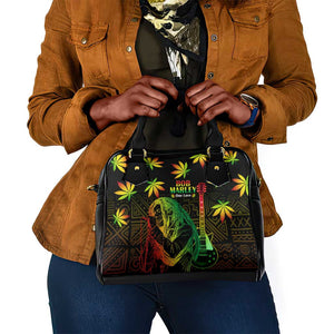 Afro Jamaica Legend Bob Day Shoulder Handbag One Love Jamaican Reggae African Pattern