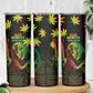 Afro Jamaica Legend Bob Day Skinny Tumbler One Love Jamaican Reggae African Pattern