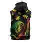Afro Jamaica Legend Bob Day Sleeveless Hoodie One Love Jamaican Reggae African Pattern - African Pride
