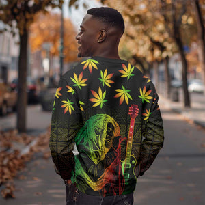Afro Jamaica Legend Bob Day Sweatshirt One Love Jamaican Reggae African Pattern