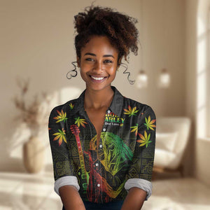 Afro Jamaica Legend Bob Day Women Casual Shirt One Love Jamaican Reggae African Pattern LT14
