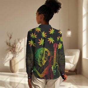 Afro Jamaica Legend Bob Day Women Casual Shirt One Love Jamaican Reggae African Pattern LT14
