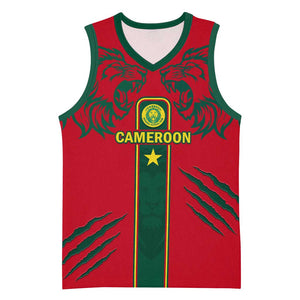 Custom Cameroon Football Basketball Jersey 2024 African Nations Go Champions Lion Style - African Pride