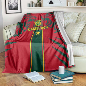 Cameroon Football Blanket 2024 African Nations Go Champions Lion Style