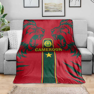 Cameroon Football Blanket 2024 African Nations Go Champions Lion Style