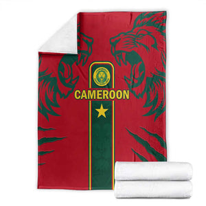 Cameroon Football Blanket 2024 African Nations Go Champions Lion Style