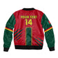 Custom Cameroon Football Sleeve Zip Bomber Jacket 2024 African Nations Go Champions Lion Style