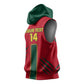 Custom Cameroon Football Sleeveless Hoodie 2024 African Nations Go Champions Lion Style - African Pride