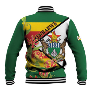 Nyika yeZimbabwe Baseball Jacket Happy Independence Day - Flame Lily Flowers