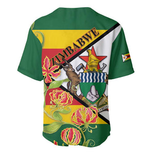 Nyika yeZimbabwe Baseball Jersey Happy Independence Day - Flame Lily Flowers