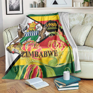 Nyika yeZimbabwe Blanket Happy Independence Day - Flame Lily Flowers