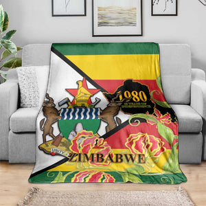 Nyika yeZimbabwe Blanket Happy Independence Day - Flame Lily Flowers