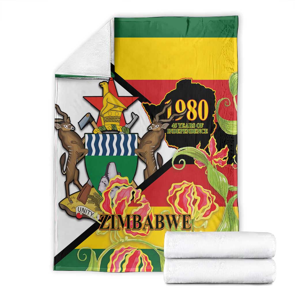 Nyika yeZimbabwe Blanket Happy Independence Day - Flame Lily Flowers