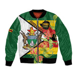 Nyika yeZimbabwe Bomber Jacket Happy Independence Day - Flame Lily Flowers